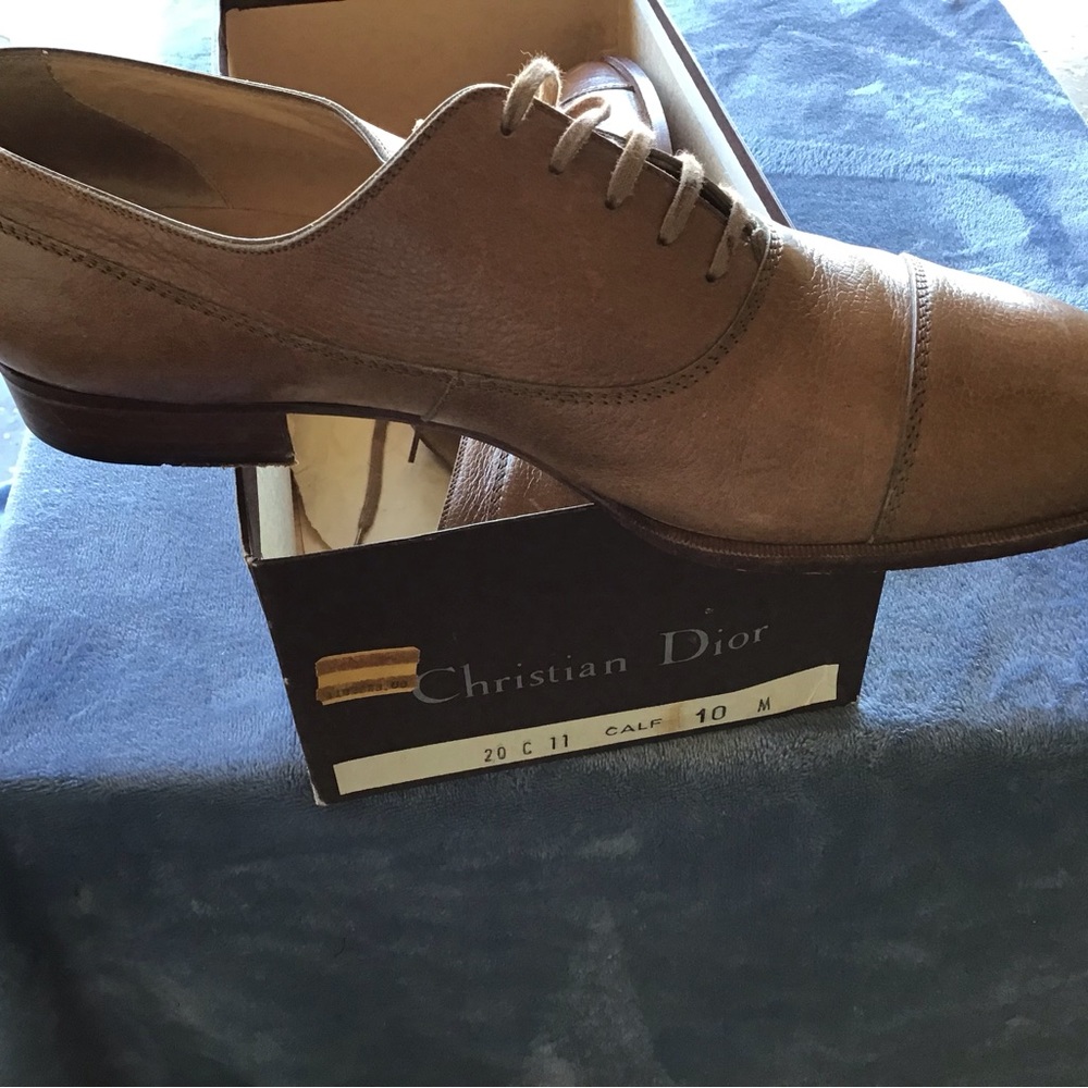 Tan leather Christian Dior shoes